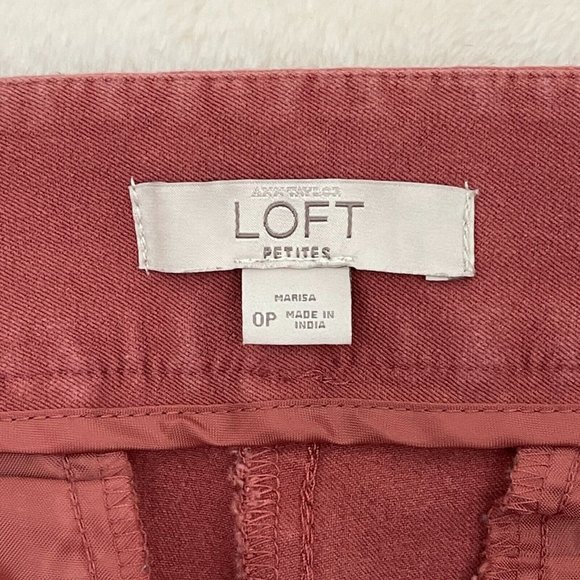 Ann Taylor LOFT Marisa Red Pants Petite Women's Size 0P - Picture 8 of 9